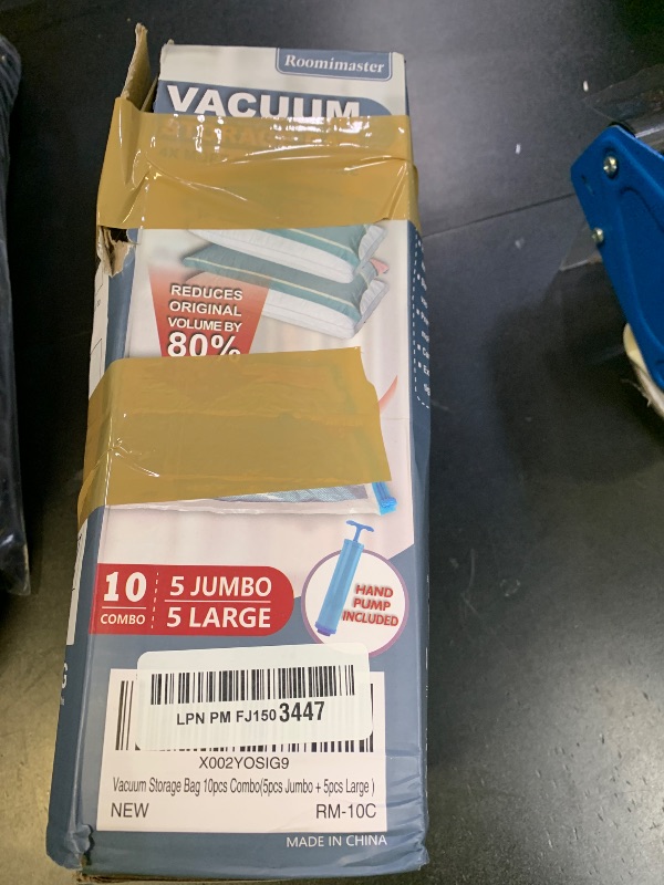 Photo 1 of 10 Pack Vacuum Storage Bags with Pump, 5 Jumbo and 5 Large Space Saver Vacuum Storage Bags, Vacuum Seal Bags for Clothing, Comfoters, Pillows, Blanket, Bedding