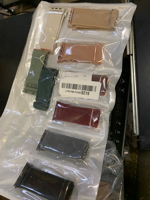 Photo 1 of 10 Pack Stretchy Bands Compatible with Apple Watch Band 40mm 38mm 41mm 42mm 44mm 45mm 46mm 49mm Women Men, Water-Resistant Solo Loop Elastic Sport Straps for iWatch Series 11 10 9 8 7 6 5 4 3 SE Ultra