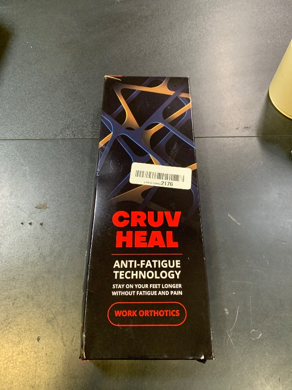 Photo 1 of (New) Work Orthotic Insoles - Anti Fatigue Medium Arch Support Shoe Insert Men Women - for Plantar Fasciitis Flat Feet Leg - Relieve Foot Pain - Work Boot Insoles Standing All Day (L, Blue Lines)