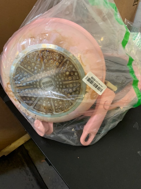 Photo 1 of Astercook 21 Pcs Pots and Pans Non Stick Ceramic Cookware Set, Detachable Handles, RV Kitchen Cooking Set, Oven Safe, Induction Ready, Stackable, Pink