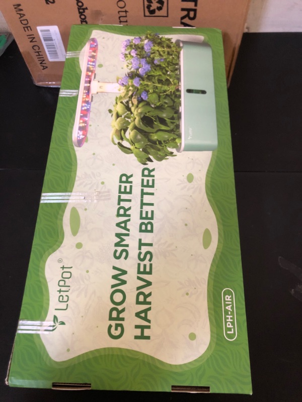 Photo 1 of LetPot LPH-Air Hydroponics Growing System Kits, APP & WiFi Controlled Smart Indoor Garden with Adjustable 24W Grow Light Full Spectrum, 10 Pods Planter Indoor Gardening for Gifts, Kitchen, Vegetable