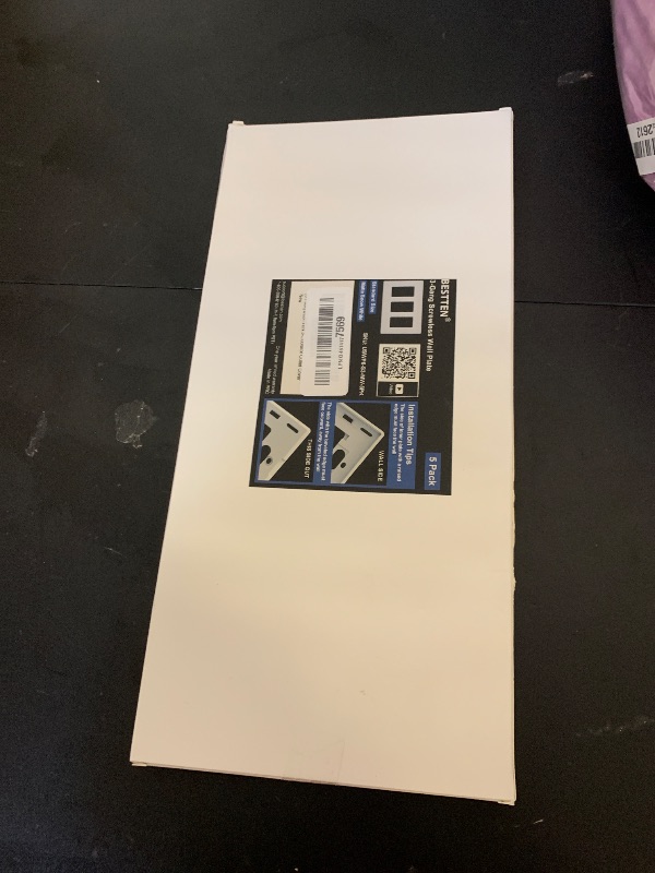 Photo 1 of (5 Pack) BESTTEN USWP6 Matte Snow White 3-Gang Screwless Wall Plate, Decorator Outlet Cover, H4.69” x W6.54”, for Light Switch, Dimmer, USB, GFCI, Receptacle