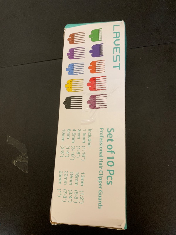 Photo 1 of 10 Professional Hair Clipper Guards Cutting Guides Compatible with Most Wahl Clippers with Organizer, Color Coded Clipper Combs Replacement - 1/16" to 1"