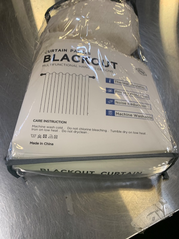 Photo 1 of 100% Blackout Shield Linen Blackout Curtains for Bedroom 96 Inches Long, Back Tab/Rod Pocket Living Room Drapes, Thermal Insulated Blackout Curtains 2 Panels Set, 50" W x 96" L,Cream