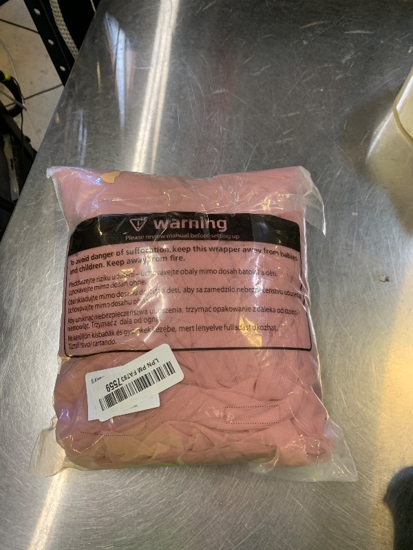 Photo 1 of 10x10ft Dusty Rose Tulle Backdrop Curtain with Lights String for Parites, Sheer Backdrop Curtains for Wedding Baby Shower Birthday Party Photo Shoot Decorations