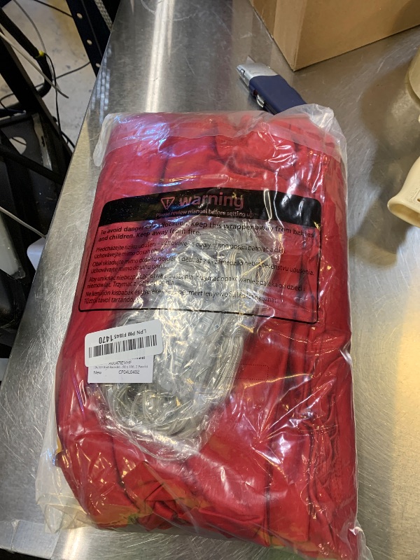 Photo 1 of 10x10ft Red Backdrop Curtains with Lights Wrinkle Free Fabric Backdrop Curtain for Wedding Birthday Party Baby Shower Photo Shoot Bridal Shower Home Party Background Decorations