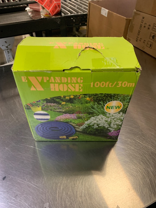 Photo 1 of 100 ft Expandable Garden Hose -2025 New Upgraded Durable Latex Core,3/4 Brass Connector and 10 Functions Spray Nozzle, Extra Strength Fabric, Leak-proof, Lightweight, Kink-free Expanding Water Hoses