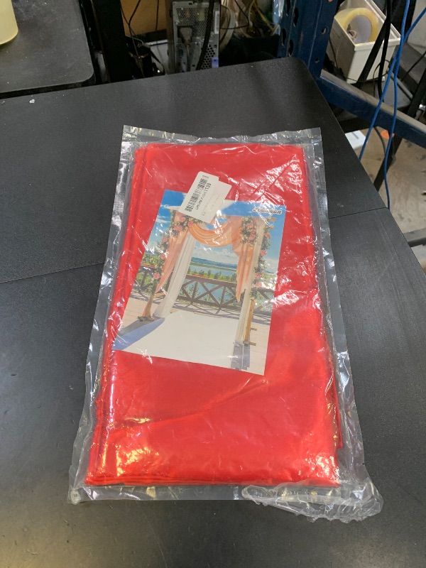 Photo 1 of 10 x 7 Feet Red Backdrop Curtain for Partie, Background Curtains for Photoshoot, Birthday, Wedding, Halloween, Thanksgiving, Christmas, New Year Party Decorations 5Ft x 7Ft, 2 Panels