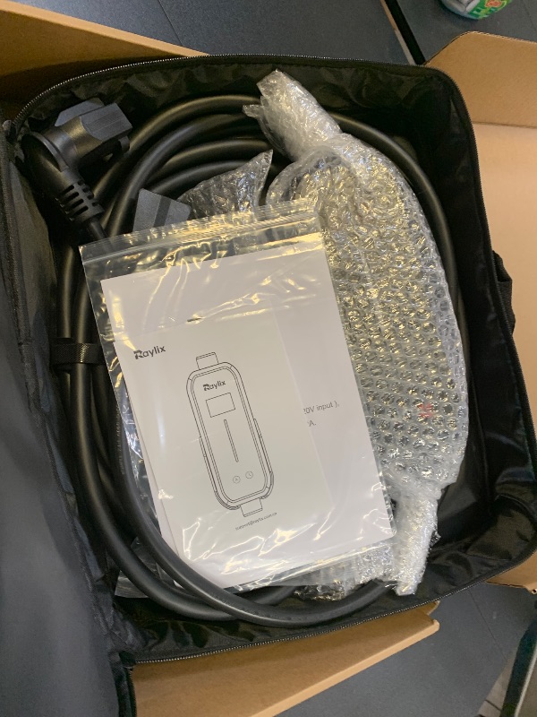 Photo 1 of 12A-16A Level 1&2 Charger for Tesla Adjustable Current, Delay Charge & Smart Display NACS Mobile/Home Charger, 21ft Mobile Connector Cable for Model X/Y/3/S/Cybertruck, NEMA 6-20/5-15 Plug, 110-240V