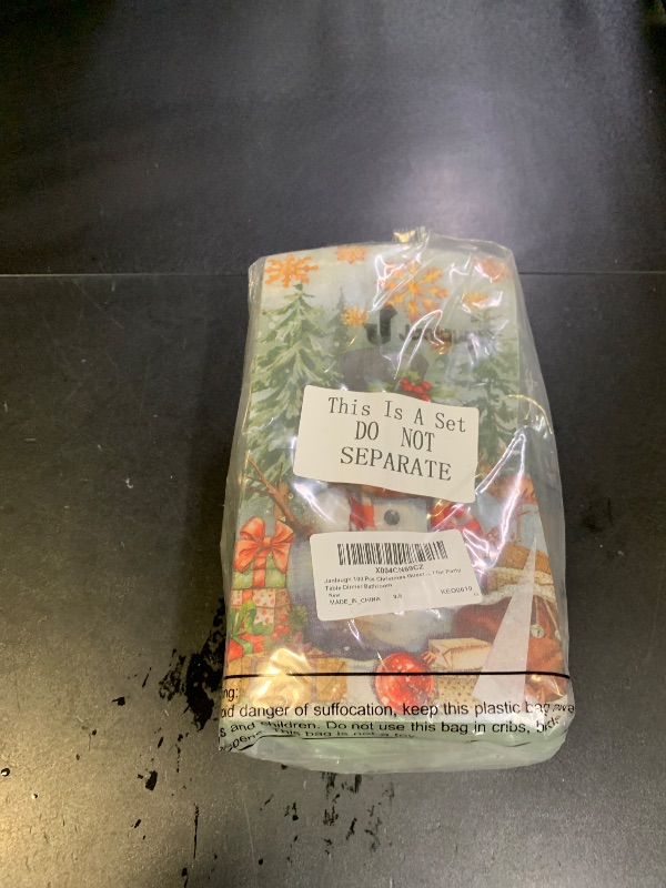 Photo 1 of 100 Pcs Christmas Guest Napkins 2 Ply Snowman Disposable Paper Napkins for Decoupage Snowflake Elk Xmas Tree Decorative Winter Christmas Cocktail Guest Hand Towel for Party Table Dinner Bathroom