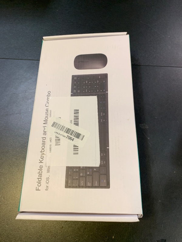 Photo 2 of Foldable Keyboard and Mouse, Folding Bluetooth Keyboard Combo, Full-Size Portable Travel Keyboard & Mouse for Business Travel, Compatible with Laptop iPad Tablet - Elegant Black, 2.4G + BT5.1 x 2