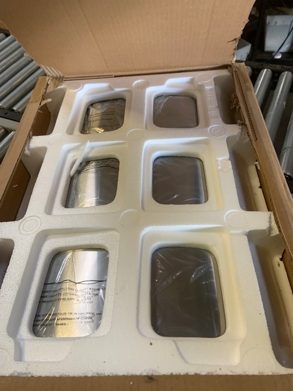 Photo 1 of 13 Gal. Oval Household Metal Trash Can with Sensor Lid, Wheels and Odor Filter