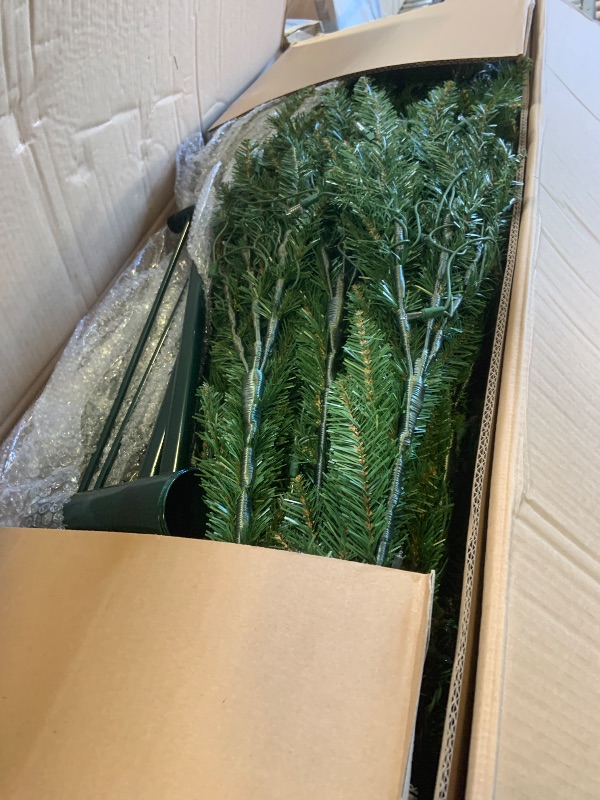 Photo 1 of National Tree Company 12 ft Pre-Lit Dunhill Fir Artificial Christmas Tree, 1,500 Clear Lights, 7,794 Tips, Includes Stand, Green