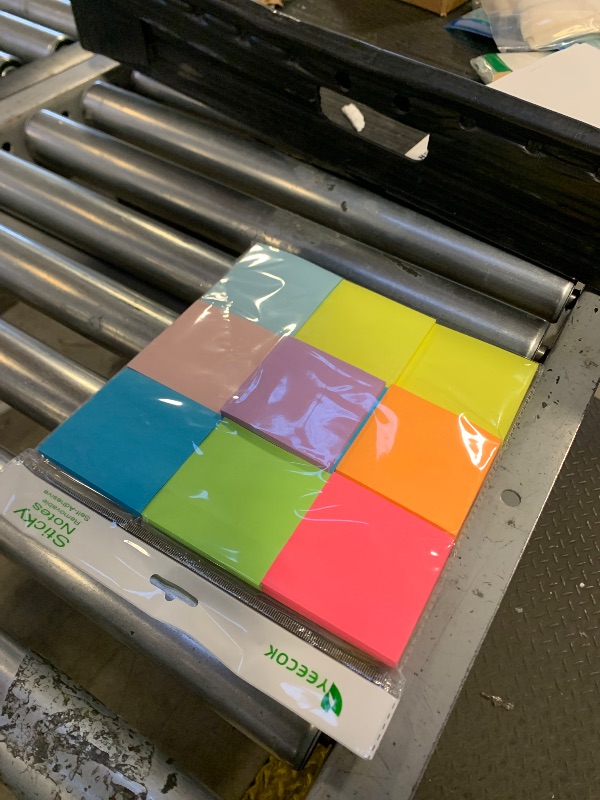 Photo 1 of (18 Pads) Sticky Notes 3x3 inch, Self-Stick Pads Bright Colors Sticky Note, Recyclable, Easy to Post for Home, Office, Notebook