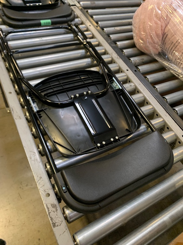 Photo 1 of Black Plastic Folding Chairs, Perfect for Party Event Outside Entertaining, 350 LBS Capacity