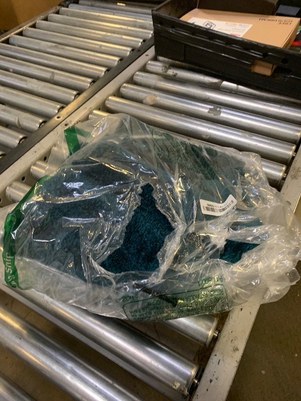 Photo 1 of HOMEIDEAS Bathroom Rugs Sets 3 Piece, Super Soft and Absorbent Non Slip Microfiber Toilet Bath Mat with U-Shaped (Atlantic Blue)