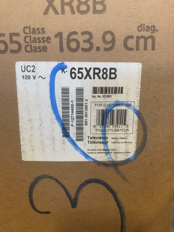 Photo 1 of *READ CLERK NOTES* Sony 65 Inch OLED 4K Ultra HD TV BRAVIA XR8B Smart Google TV with Dolby Vision HDR and Exclusive Features for PlayStation® 5 (K-65XR8B), 2025 Model
*