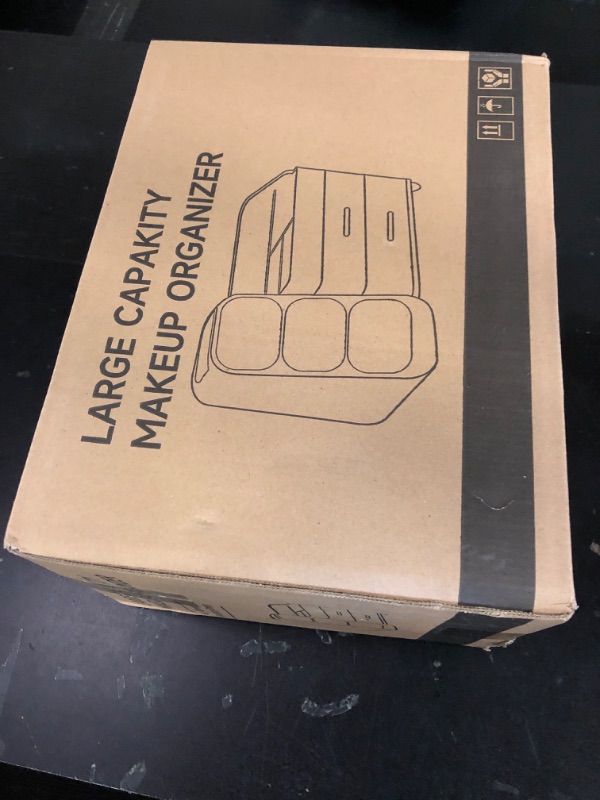 Photo 1 of *INCOMPLETE* KQJS Makeup Organizer with Drawers, Large Capacity Countertop Organizer for Vanity, Bathroom and Bedroom Desk Cosmetics Organizer, Easy to Storage Skincare, Brushes, Lotions, Lipstick (All Cream)