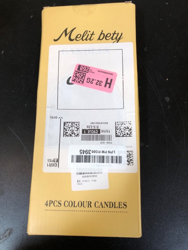 Photo 1 of 10 inch Gradual Spiral Color Taper Candles Set of 4 Pack Tapered Candle, Tall Candlesticks,for Dinner Party Wedding, Holiday Spring,Home Decor,Kitchen Decor (4, Orange, 10inch)