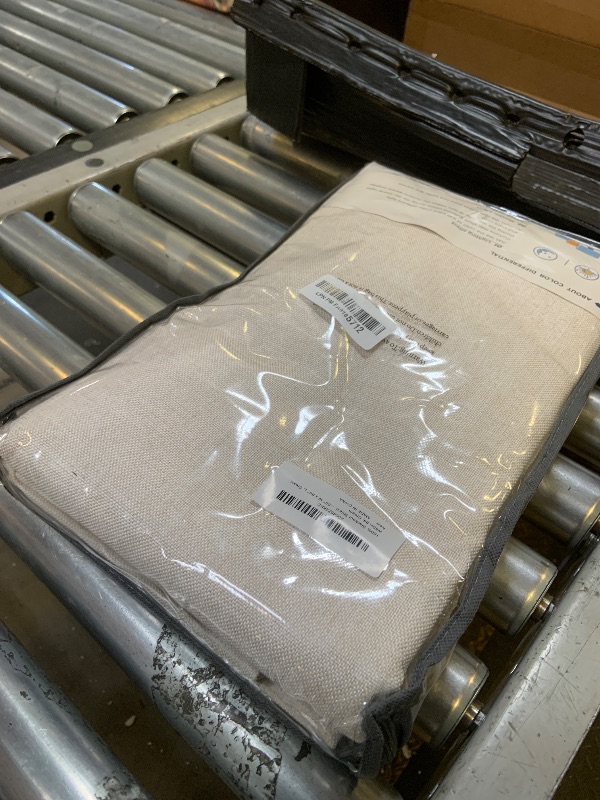 Photo 1 of 100% Blackout Shield Linen Blackout Curtains for Bedroom 84 Inches Long, Back Tab/Rod Pocket Living Room Drapes, Thermal Insulated Blackout Curtains 2 Panels Set, 50" W x 84" L, Cream