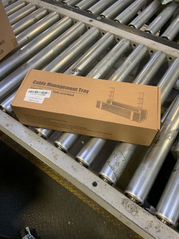 Photo 1 of [Upgraded] 2 Pack Cable Management Under Desk Tray, Xpatee 27.6" No Drill Open Slots Cable Management Tray, Cord Wire Organizer Box with Clamp for Table Thickness up to 3" - No Desk Damage(White)