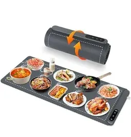 Photo 1 of OcePor Warming Mat for Food,(XXL 36"x16") Electric Warming Tray,Extra Large Food Warmer Mat,Warming Pads for Food,Portable Heating Mat for Buffet,Parties,Buffets Party(Gray)