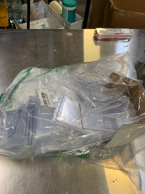 Photo 1 of 100ct Magnetic Card Holders, Magnetic 35pt One Touch Card Holders, U-V Protection Hard Plastic Display Case for Trading, Sports, Baseball, Football, Game Cards