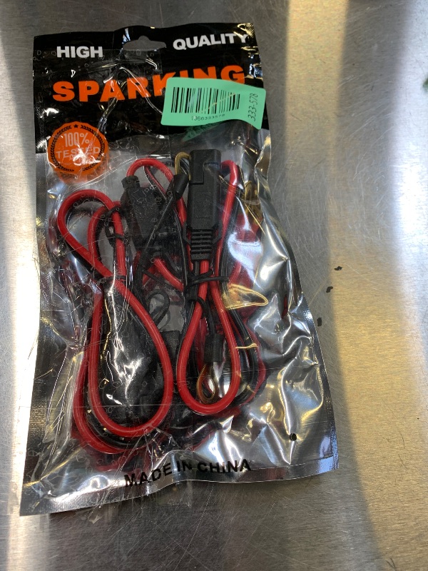 Photo 1 of [2 PACK] SPARKING 2FT Motorcycle Battery Charger Cord, Sae to O Ring Terminal Quick Disconnect Assembly Extension Cable, Sae 2Pin Wire Harness Reverse Polarity Adapter Port Accessory, 10A Fuse