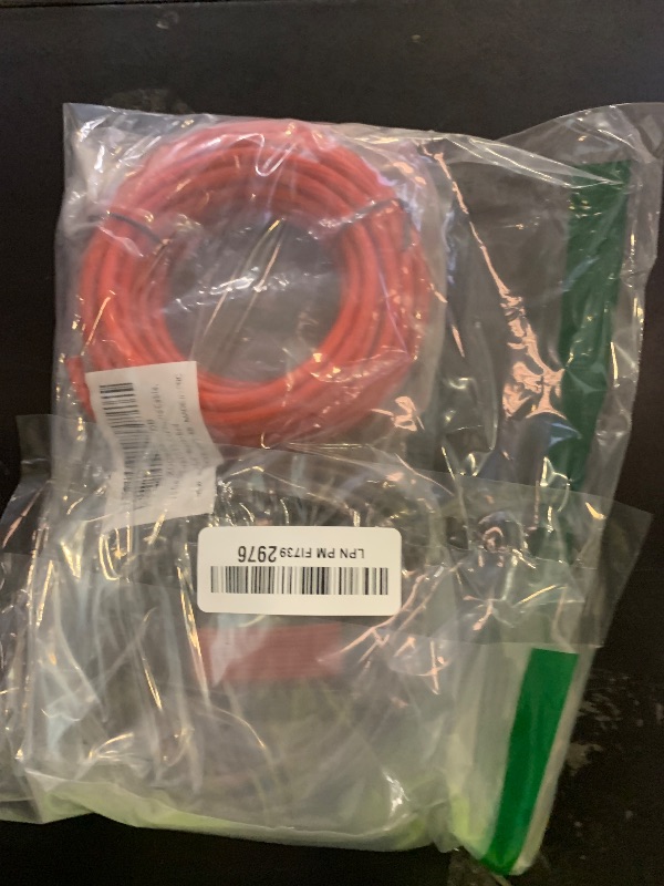 Photo 1 of 10 Gauge Wire (25FT Each, Red/Black), Low Voltage for Automotive Wiring, Battery Cable, 10AWG, Car Audio, Car Amplifier Power or Ground Cable, Translucent Jacket, CCA, with 10 Heat Shrink Tubing