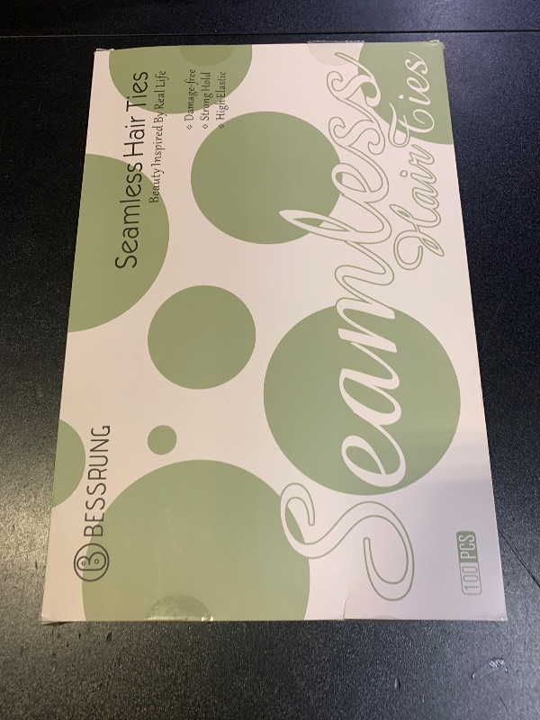 Photo 1 of 100 Pcs Thick Seamless Hair Ties, Ponytail Holders Hair Accessories No Damage for Thick Hair, Valentine's Day Christmas Gift (Natural Colors)