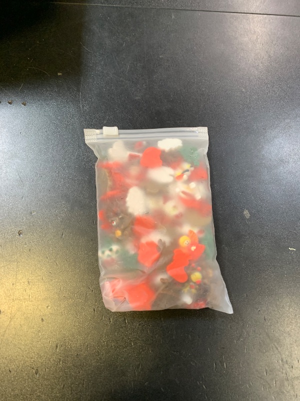 Photo 1 of 100pcs Christmas Slime Flatback Charms, Assorted Craft Resin Ornaments Miniature Ornaments Set, Santa Snowman Tree Bell Resin Decoration for Craft Making, Ornament Scrapbooking DIY Crafts