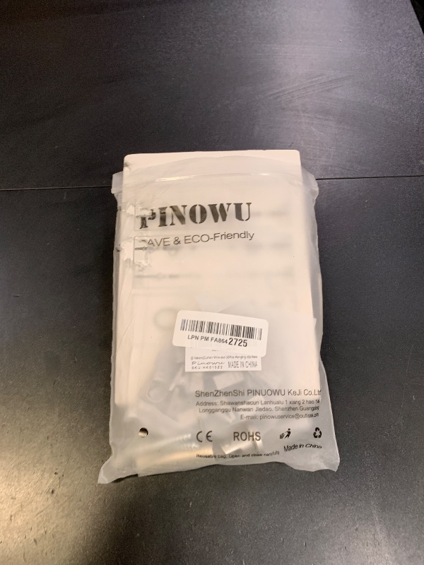 Photo 1 of [5 Meters] Wall Mount Curtain Wire Rod Set with (20 Hanging Clips) - Pinowu Stainless Steel Picture Hanging Wire Clothesline Wire Multi-purpose Set Hang Photo Notes, Art