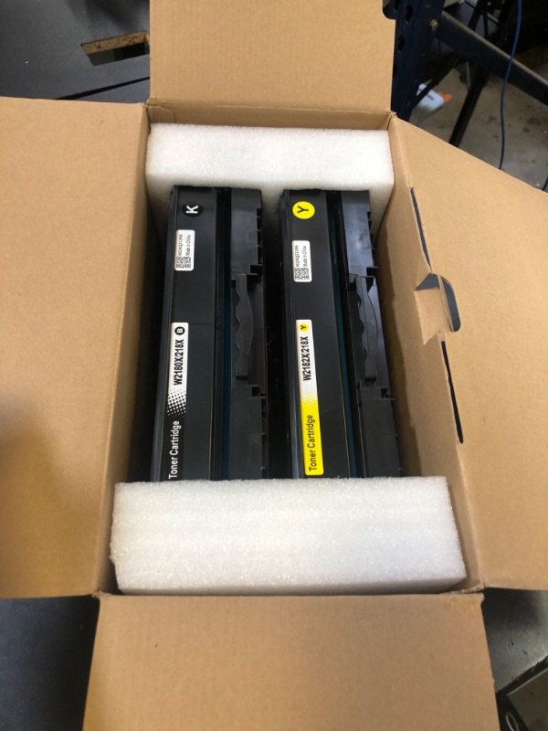 Photo 1 of [High Yield] 218X Toner Cartridge 4 Pack Replacement for HP 218X 218A Toner Cartridge, Works with HP Color Laserjet Pro 3201dw MFP 3301fdw 3301sdw Printer W2180X W2180A (No Chip)