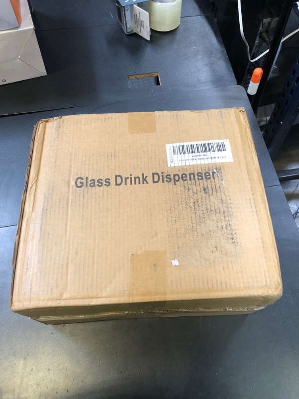 Photo 1 of 1 Gallon Glass Drink Dispensers For Parties 2PACK.Beverage Dispenser,Glass Drink Dispenser With Stand And Stainless Steel Spigot 100% Leakproof.Lemonade Dispenser With Ice Cylinder.Laundry Detergent