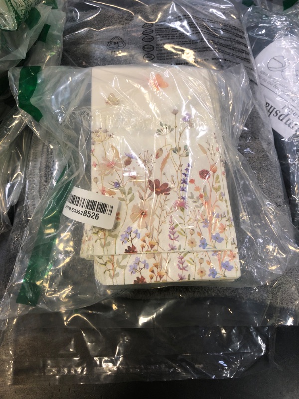 Photo 1 of 100 Floral Paper Napkins Decorative, 3 Ply Watercolor Wild Flower Dinner Napkins Guest Napkins, Disposable Hand Towels for Bathroom Fall Tea Party Bridal Shower, Baby Shower, Birthday