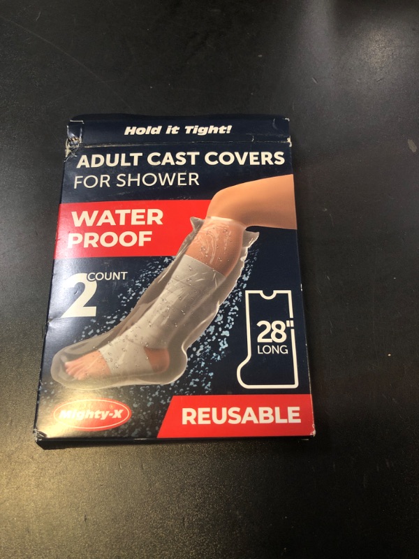 Photo 1 of 100% Waterproof Cast Covers for Shower Leg - Tight Seal - Reusable Adult 2pk Half Leg Cast Protectors - Knee, Ankle, Foot
