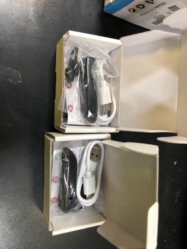 Photo 1 of [2 Pack] Bluetooth Earpiece Wireless Handsfree Headset V5.0 24 Hrs Driving with Mic 60 Days Standby Bluetooth Headset for iPhone Android Samsung Driver