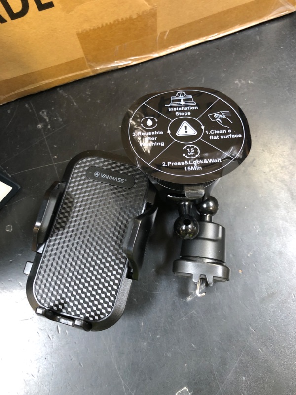 Photo 1 of [2025 True Military-Grade] Car Phone Holder VANMASS [Upgraded Strongest Suction & Clip] Cell Phone Mount for Dashboard Windshield Vent Wall,Truck Cradle Stand for iPhone 17 Pro Max 16 15 14 13 Android