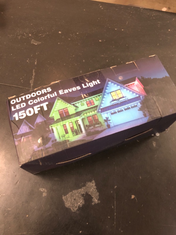 Photo 1 of 150FT Permanent Outdoor RGB Lights - Waterproof Smart LED Eaves Lights with App/Remote Control, Music Sync & DIY Scenes, Perfect for Christmas, Halloween, Parties & Daily Decor, Ideal for House Roof