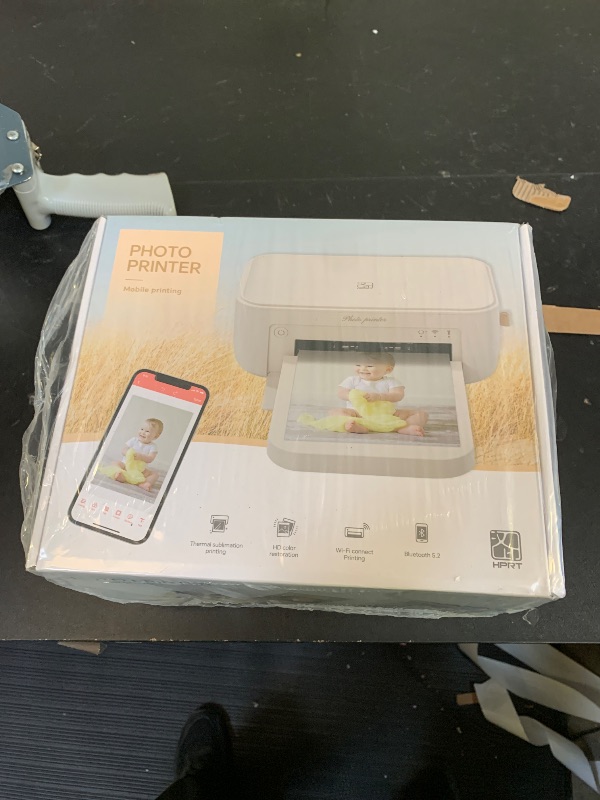 Photo 1 of **NEW ITHEM** HPRT Photo Printer 4x6,+108 Sheets&2Ribbon,Phone Instant Picture Printer for iPhone, Android, Portable Photo Printers for Home Use (Beige)