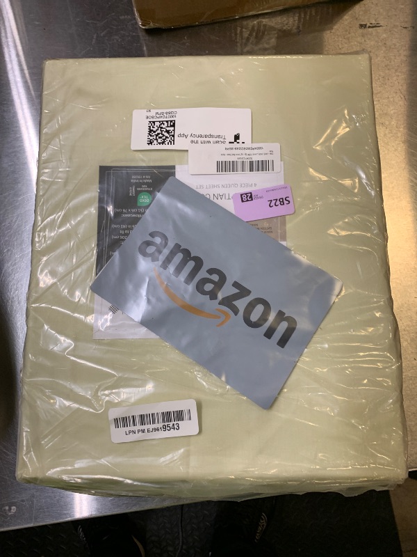 Photo 1 of 100% Egyptian Cotton Queen Size Sheets – 15" Deep Pocket Queen Sheet Set, Silky Sateen Weave for Winter Comfort, Breathable & Fade Resistant, Ultra-Soft Luxury Bedding for Holiday Home Décor - Linen