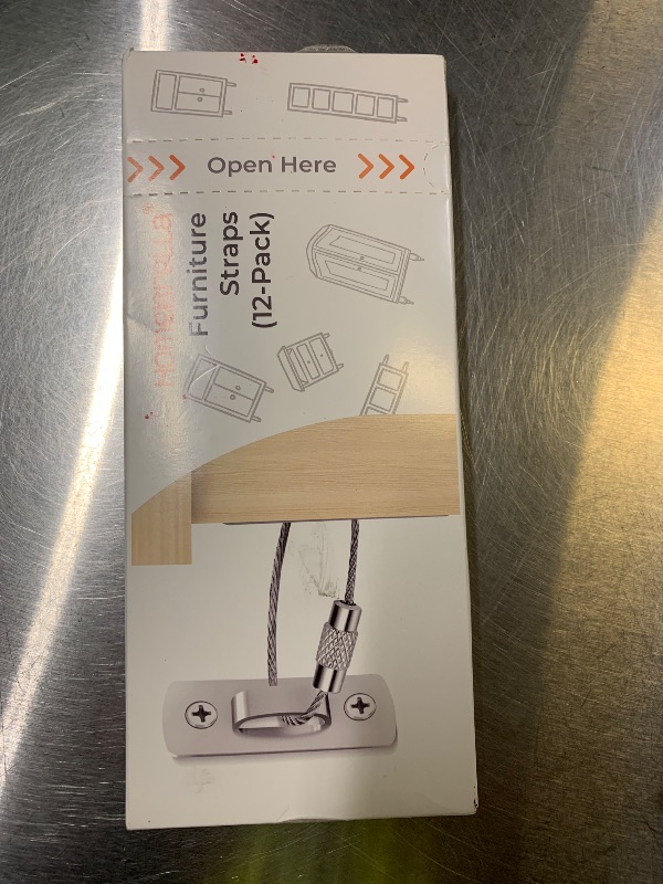 Photo 1 of 12-Pack Furniture Anchors - Anti-Tip Furniture Straps for Baby Proofing - Wall Anchor for Furniture - Earthquake Straps for Child Safety