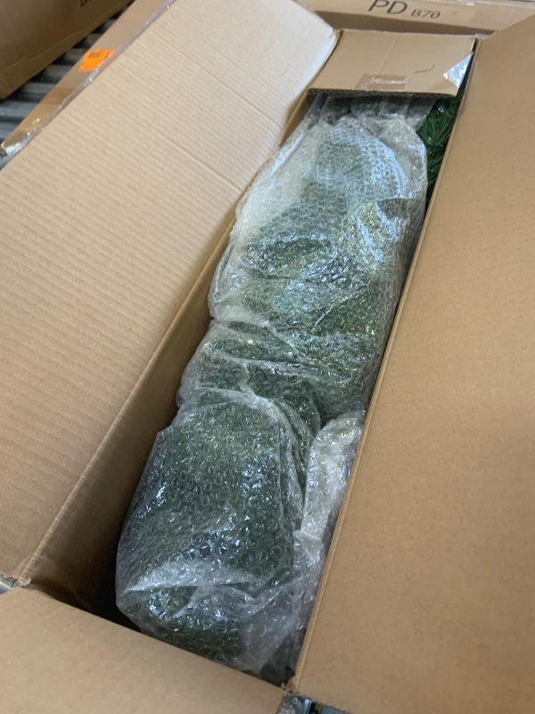 Photo 1 of National Tree Company 7 ft Pre-Lit Dunhill Fir Full Artificial Christmas Tree, 700 Clear Lights, 2,144 Tips, Includes Stand, Green