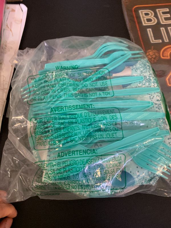 Photo 1 of 100pcs 10th Birthday Green Silver Party Tableware Set Double Digits Birthday Disposable Paper Decorations Supplies 10 Years Old Birthday Dinner Dessert Plates and Napkins Forks for 25 Guests