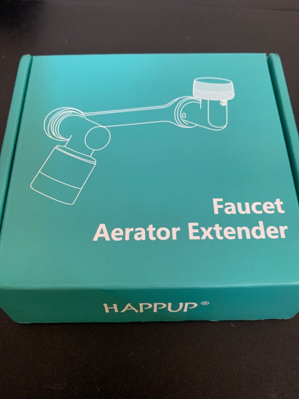 Photo 1 of 1080°Swivel Faucet Extender, Sink Water Faucet Aerator Extension in Brass, Swivel Robotic Arm Bathroom Faucet Extender, Kitchen Rotating Extension Filter with 2 Mode Splash