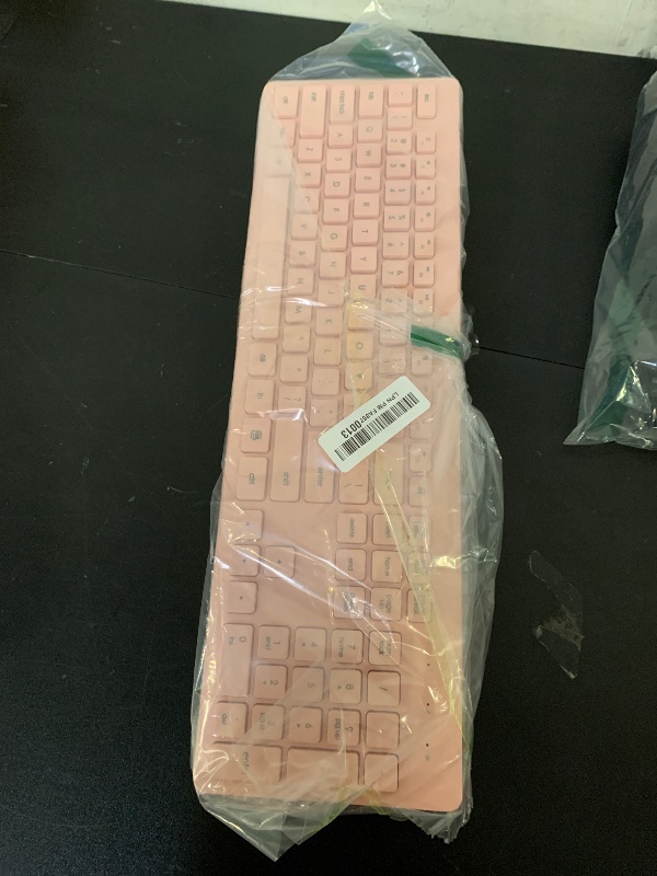 Photo 1 of Wireless Keyboard and Mouse Comb, VEILZOR 2.4G Ultra-Slim USB Keyboard Mouse Set, Water-Dropping Keycaps, 12 Shortcuts, Wireless Keyboard for PC Laptop Windows XP/7/8/10, Vista, Mac, Pink