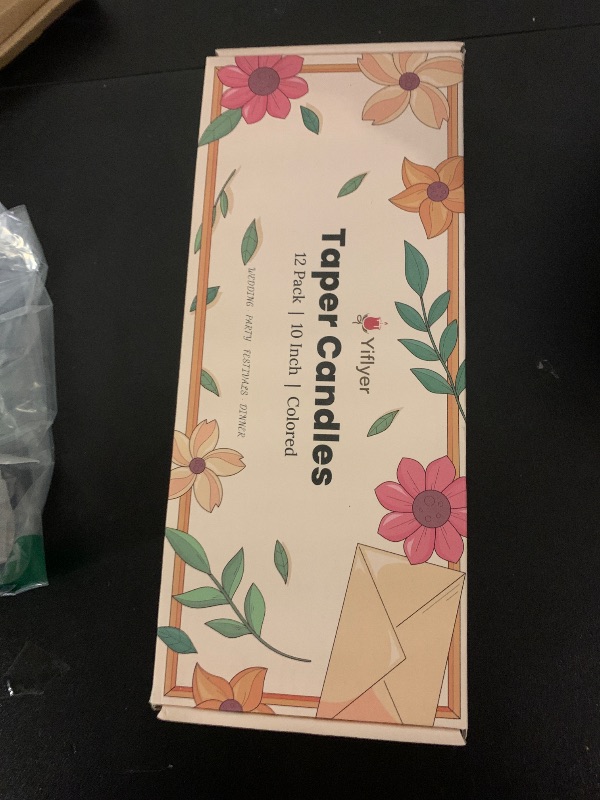 Photo 1 of 10 Inch Colored Taper Candles for Religious and Spiritual Settings, 12 Pack Unscented Candlesticks for Holiday, Seasonal Celebration and Home Decoration