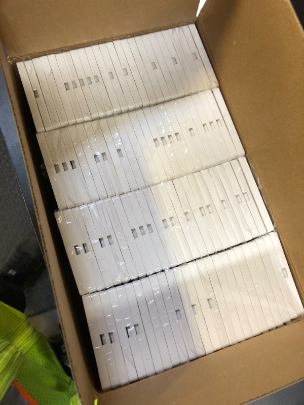 Photo 1 of 100 Pack BESTTEN 1-Gang Screwless Wall Plate, Decorator Outlet Cover, USWP4 Glossy White, Faceplate for Light Switch, Dimmer, USB, GFCI, Receptacle