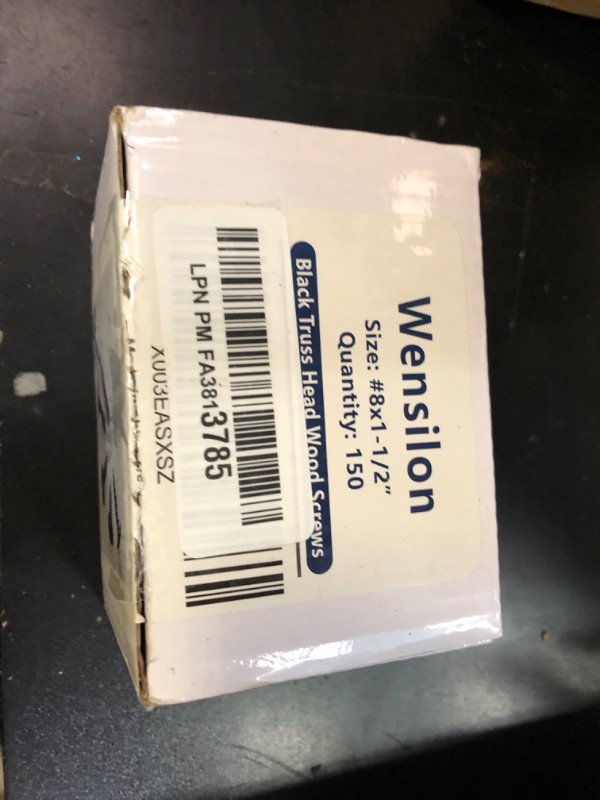 Photo 1 of (150 pcs)#8×1-1/2" Black Truss Head Wood Screws Quick Metal Self Tapping Zinc Oxide