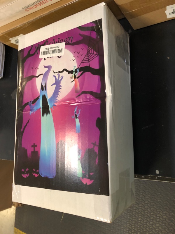 Photo 1 of 12FT Halloween Inflatables Ghost Decorations: Scary Giant Inflatable Ghost Outdoor Decoration with RGB LED Blow Up Decor for Garden/Home/Holiday/Party/Yard/Lawn